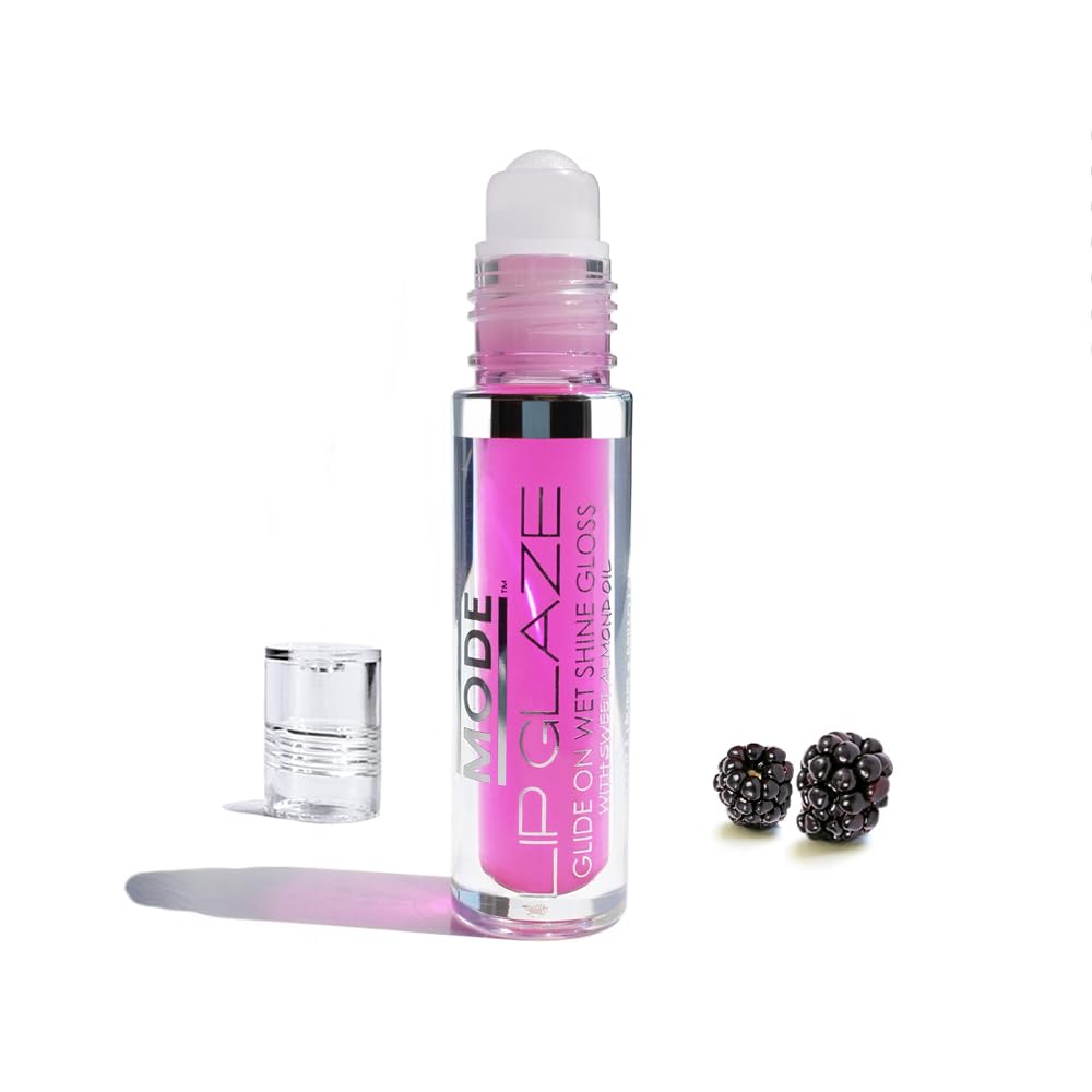MODE Lip Glaze Cotton Candy Flavored Lip Gloss, Hydrating Sheer Wet Shine, Skincare Fruit Oils