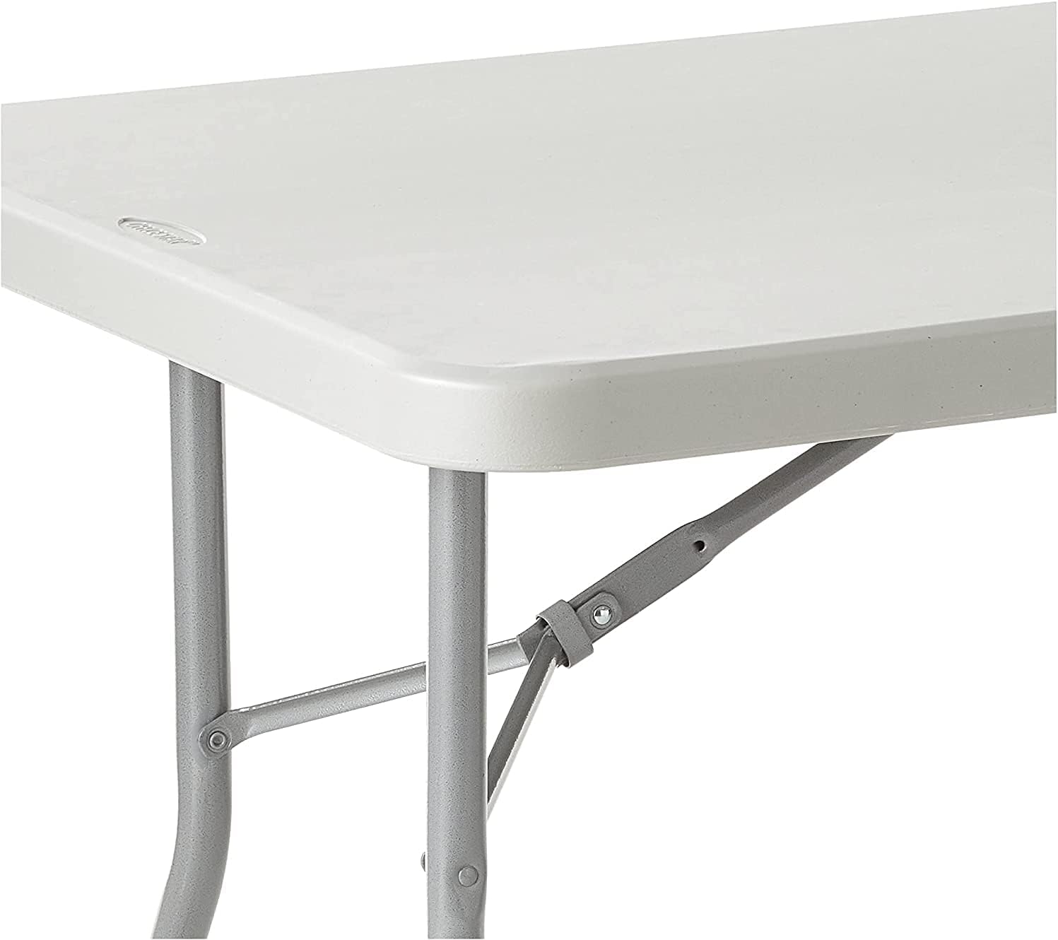 Office Star Resin Multipurpose Rectangle Folding Table for Indoor or Outdoor Use, 5 Feet Light Gray