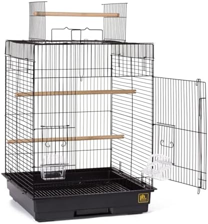 Prevue Pet Products Top Opening Bird Cage - Black | Stand Alone Indoor Birdcage for Parakeets, Cockatiels, Conures, Lovebirds, and Similar Sized Birds