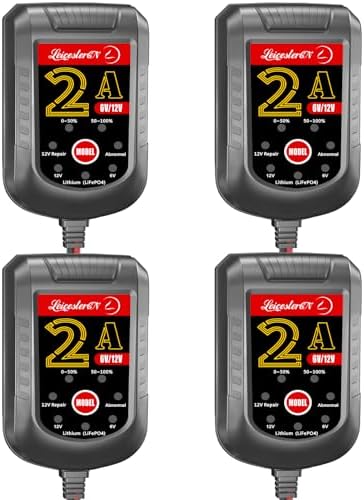 2A Battery Maintainer & Trickle Charger, 6V 12V Smart Float Charger with Pulse Repair Mode, 10FT Extra Long for Motorcycle, Automotive Car, Lawn Mower, Marine Boat, ATV, SLA, AGM, Gel, LiFePO4