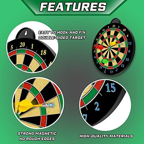 Dart Board - 12pcs Magnetic Darts - Excellent Indoor Game and Party Games