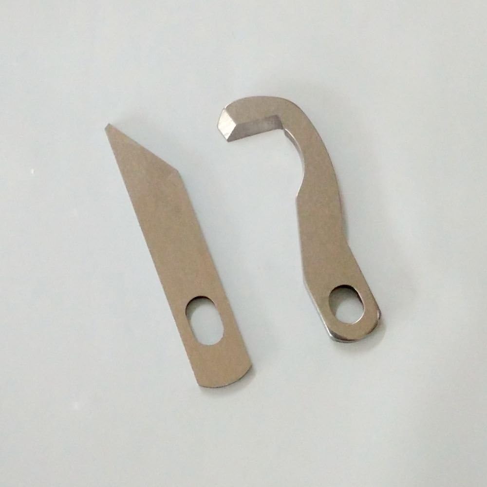 HONEYSEW 2pc Set Serger Knife Overlock Blade - Upper and Lower for Brother 925D 929D 1034D