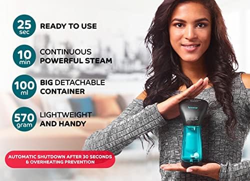BIZOND Travel Steamer for Clothes - Portable, Handheld for Garment, Fabric and Curtain - No Spitting, Safe, 120V Only