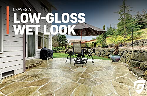 Cryli-Tek 5500-1 Gallon Water Based Acrylic Low Gloss Wet Look Water Repellent, Concrete Sealer and Paver Sealer