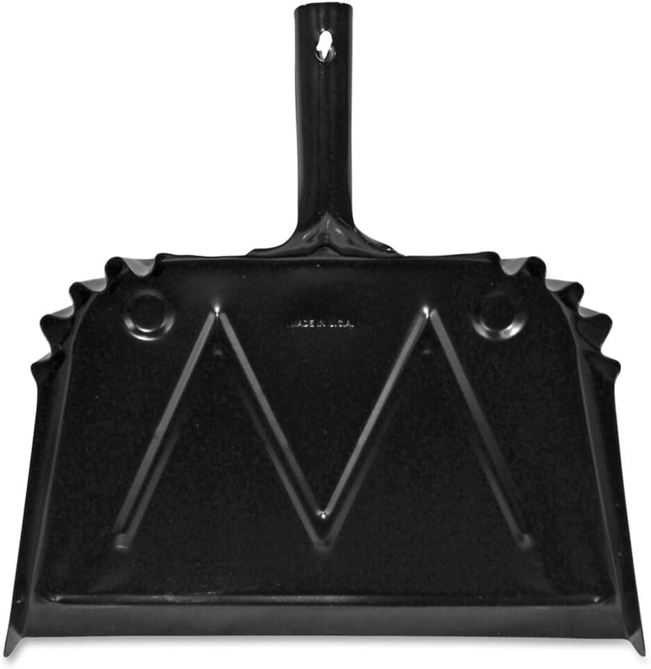 Genuine Joe 16" Heavy-Duty Metal Dustpan, Black, 1 Count