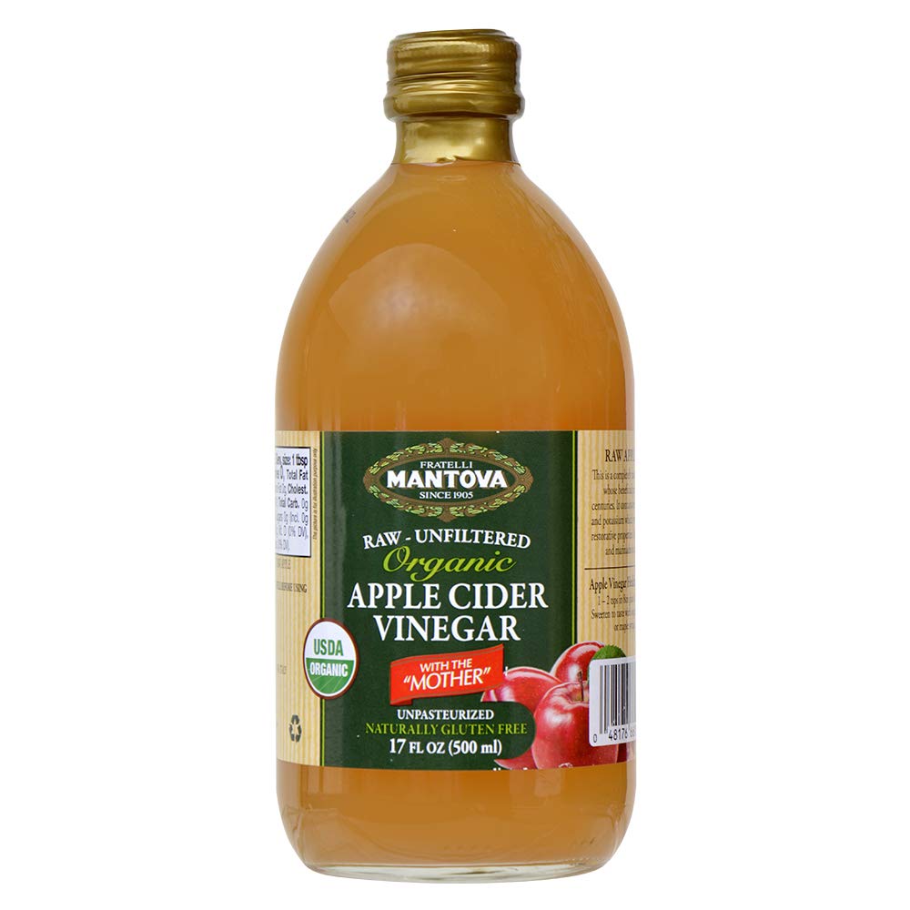 100% Raw-unfiltered Organic Apple Cider with "The Mother" 17 Oz (Pack of 2) - Rich in Probiotics and Enzymes, Perfect for Cooking, Salad Dressings