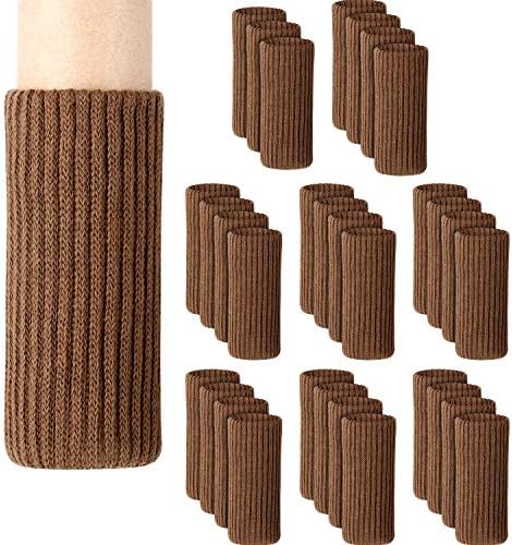 TEKEFT 20 pcs Knitting Wool Furniture Socks Chair Leg Socks Furniture Sliders That Protect Hardwood Floors from Scratches Socks Gifts