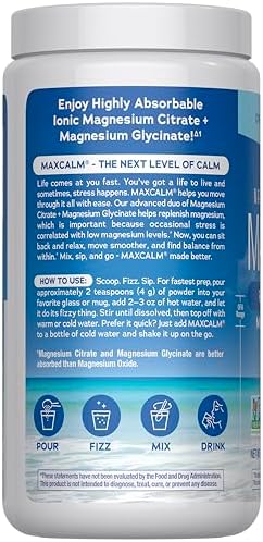 Natural Vitality Calm, Magnesium Supplement, Anti-Stress Drink Mix Powder, Gluten Free, Vegan, & Non-GMO, Original Unflavored, 16 oz