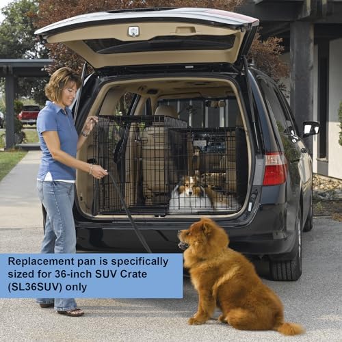 MidWest Homes for Pets Solutions Series Large Side-by-Side SUV Dog Crate, Double Door Folding Metal Cage Designed to Fit in SUVs & Vans, for Dogs up to 90 Lbs