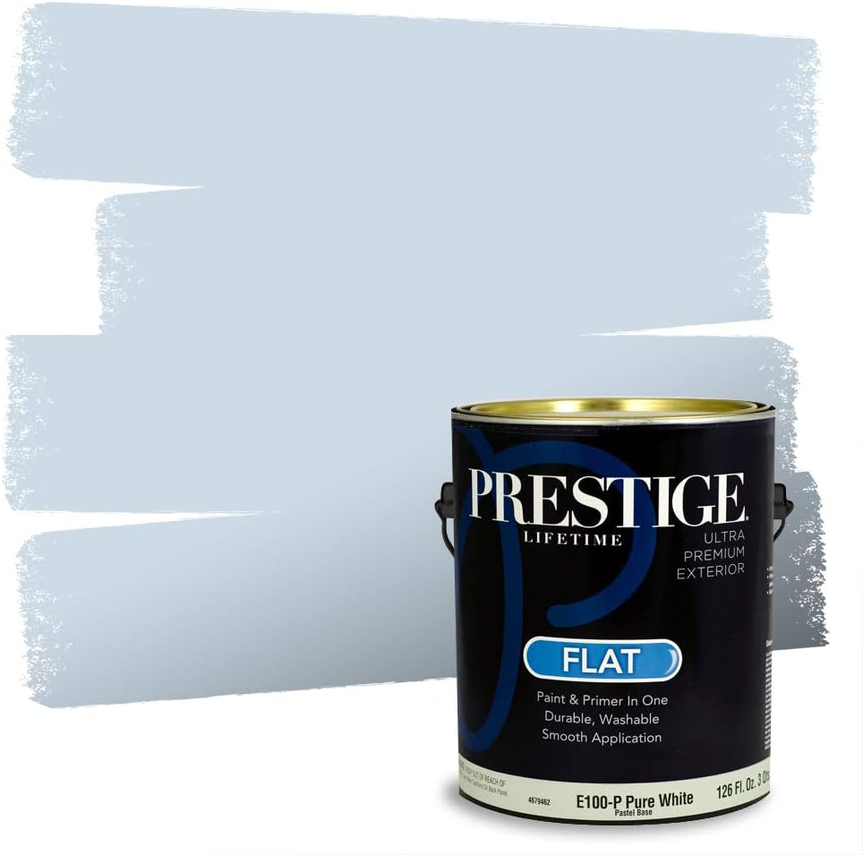 PRESTIGE Paints Exterior Paint and Primer In One, 1-Gallon, Semi-Gloss, Comparable Match of Sherwin Williams* Nifty Turquoise*