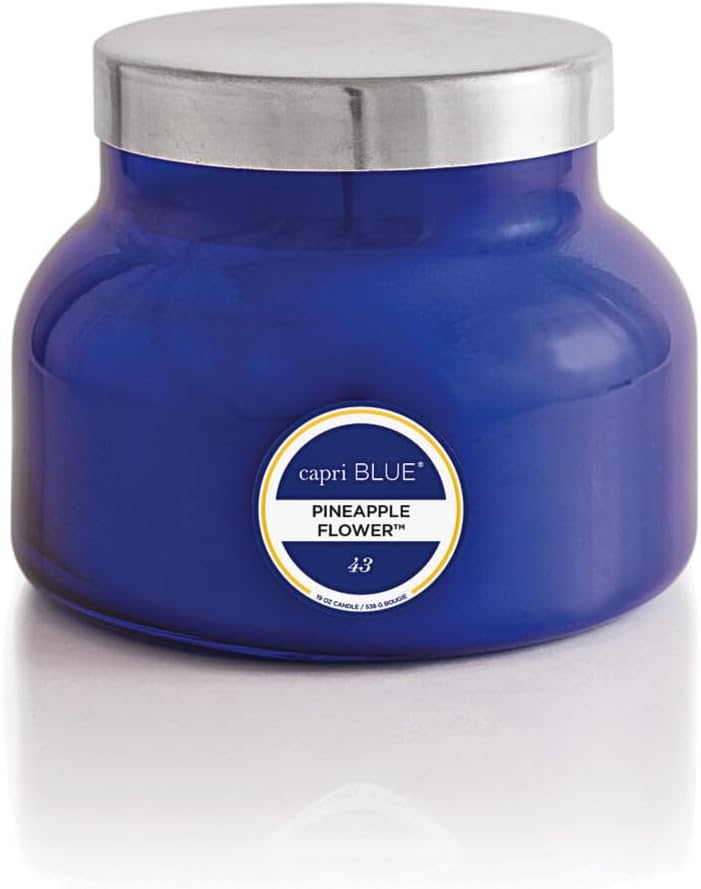 Capri Blue Scented Candles - Soy Candle Wax Blend - Jar Candles - Blue Candle Gifts for Women & Men - Luxury Candles for Home Scented with Vanilla, Bergamot & Sandalwood - Havana Vanilla (19 oz)
