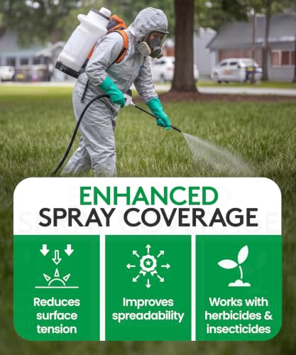 ALLIGARE 90 Nonionic Surfactant for Enhanced Spray Coverage - Low-Foam Wetting Agent for Herbicides & Insecticides- Versatile Use in Agriculture, Forestry & Aquatic Applications -2.5 Gallons
