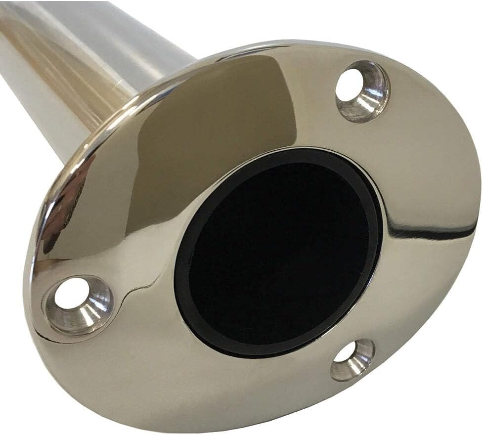 Tigress Economy Stainless Steel Gunnel Mount Rod Holder - 0° Angle, Durable and Corrosion-Resistant