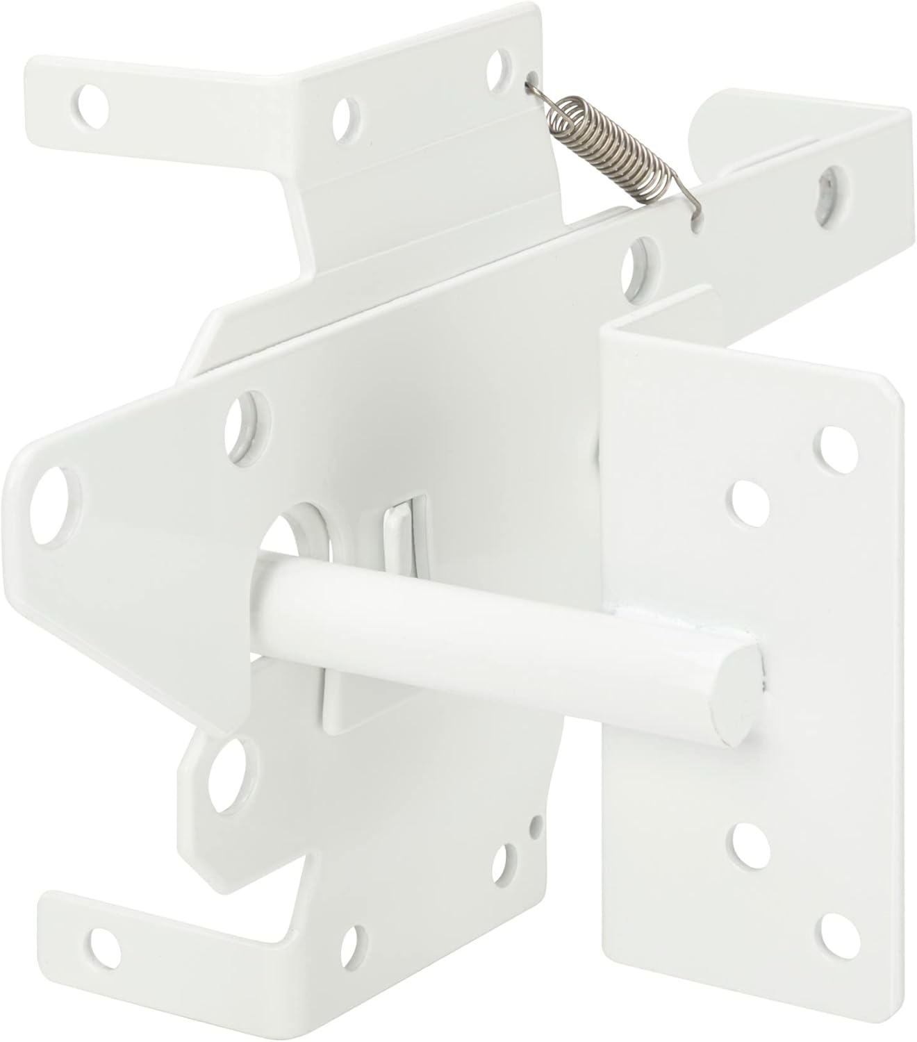 HILLMASTER Heavy Duty Self-Locking Gate Latch for Wooden Fence, Post Mount Automatic Gate Lock Gravity Door Latch Hardware for Secure Pool