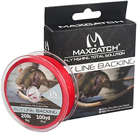 M MAXIMUMCATCH Maxcatch Braided Fly Line Backing for Fly Fishing 20/30lb(White, Yellow, Orange, Black&White, Black&Yellow, Blue, Pink, Green, Purple)