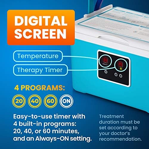 PhysioNatural Cold Therapy Ice Machine for Knee Surgery Recovery – Programmable Continuous Cryotherapy System with Adjustable Knee Pad for Post-Op