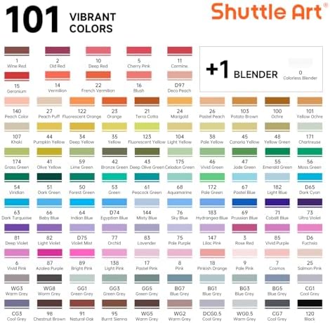 Shuttle Art 101 Colors Alcohol Markers