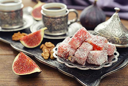 Cerez Pazari Turkish Delight In 4 Flavours, With Pistachio, Hazelnut & Walnut, Assorted Gourmet Lokum In Elegant Tin Gift Box
