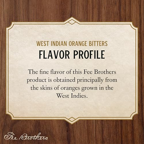 Fee Brothers West Indian Orange Cocktail Bitters, 5 fl oz (150ml) | Aromatic Cocktail Mixer & Concentrated Flavoring, Gluten Free, Vegan-Friendly