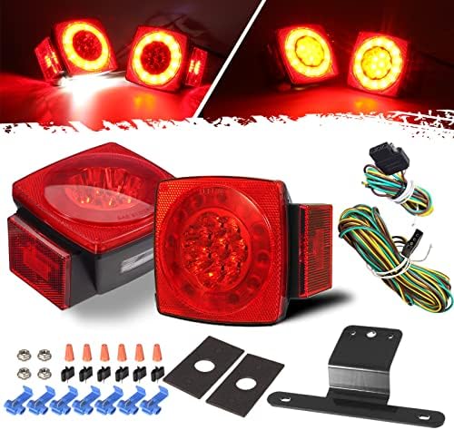 Partsam Led Submersible Trailer Tail Lights Kit