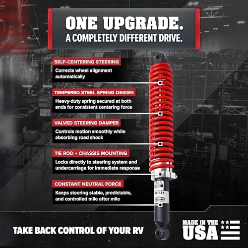 Roadmaster RSSA Reflex Steering Stabilizer Compatible with Cutaway & Class A Motorhomes | Requires RBK Mounting Kit (Sold Separately) for