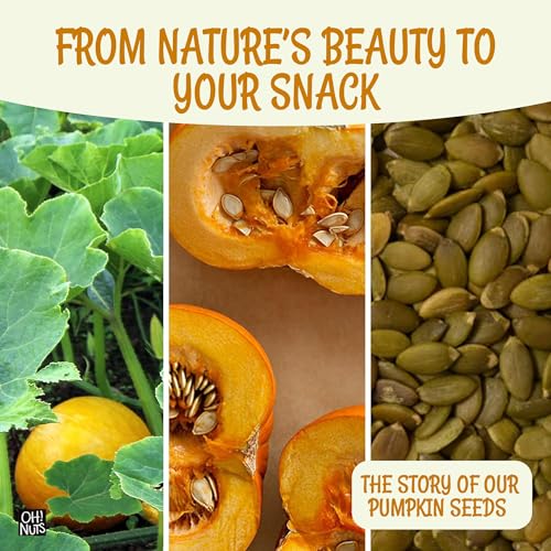 Oh! Nuts Pumpkin Seeds Roasted Unsalted 2lb Pepitas Dry Roasted Organic | Pumpkin seeds unsalted roasted - Pepitas protein power - Packed NY