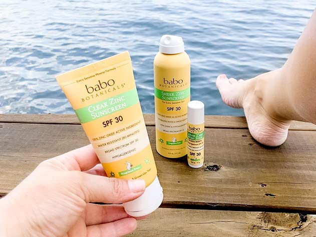 Babo Botanicals Sheer Zinc Mineral Sunscreen Lotion SPF30 - Natural Zinc Oxide - Shea Butter - Face & Body - Water Resistant - Fragrance-Free - EWG Verified - Vegan - For all ages - 1 or 2 Pack