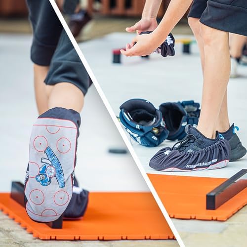 Slide Board for Cardio, Core & Leg Training – Indoor & Outdoor Sliding Exercise Board – Includes Booties – – Home Gym Workout Equipment