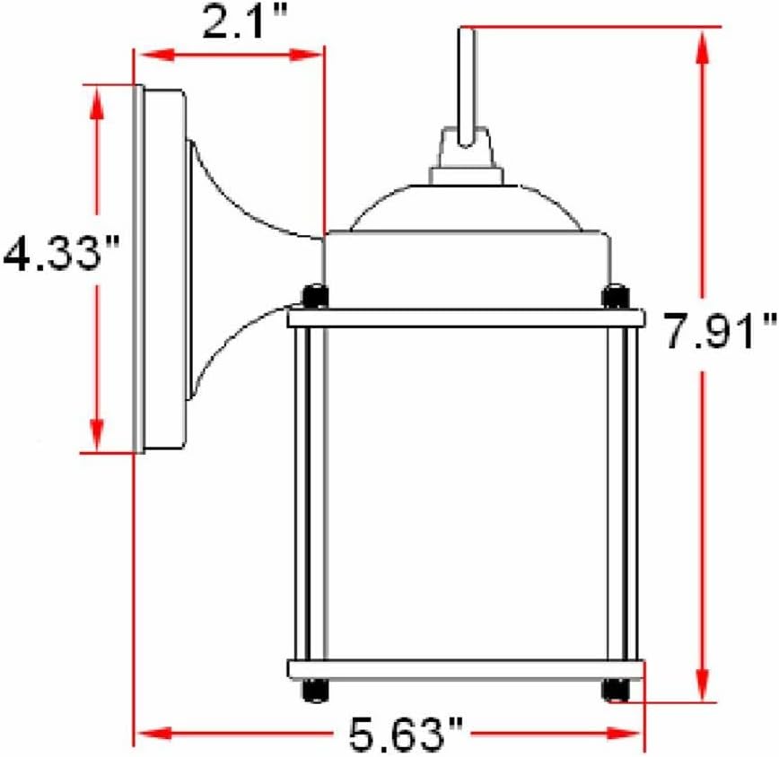 Design House Coach Outdoor Wall Light, Oil Rubbed Bronze | Wall Mount, Traditional, Steel, Lighting, 506576