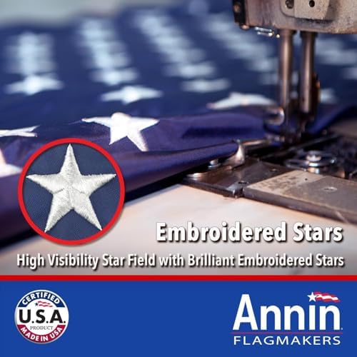 Annin Flagmakers (2730) Tough-Tex American Flag, Made in USA - 5 x 8 Feet | Polyester