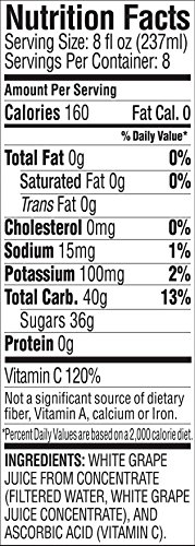 Langers 100% USA Grown Juice, Concord Grape, 64 Fl Oz (Pack of 8)