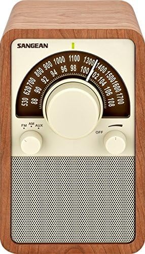 Sangean WR-15WL AM/FM Table Top Wooden Radio, Walnut (Renewed)