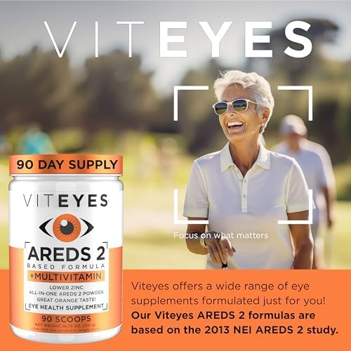 Viteyes AREDS 2 Powder + Multivitamin All-in-One, Macular Protection, Alternative to AREDS 2 chewables, No Pills, Lutein & Zeaxanthin
