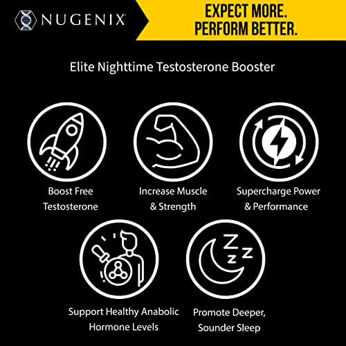 Nugenix PM ZMA - Nighttime Free Testosterone Booster for Men, 120ct | Sleep Support, Testosterone Supplement, Increase Muscle
