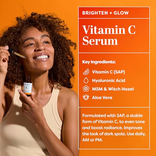 TruSkin Face Serum Duo - Vitamin C Serum & Retinol Serum for Face - AM & PM Anti Aging Skincare Routine - Brightening & Smoothing Facial Serums
