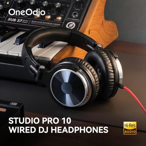 OneOdio Wired DJ Hi-Res Over-Ear Headphones for PC, Keyboard Guitar - Black | headphone with 50mm drivers
