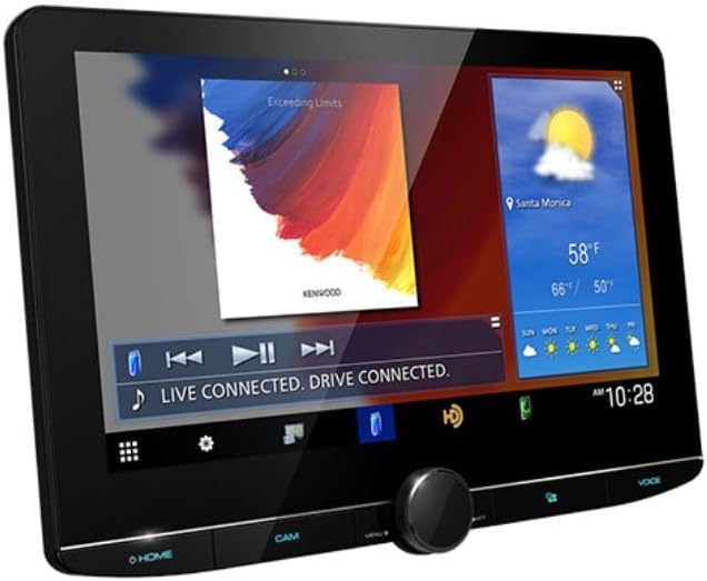 KENWOOD DNR1007XR eXcelon 10.1" High Definition Navigation Car Stereo Receiver with Capacitive Touch Panel