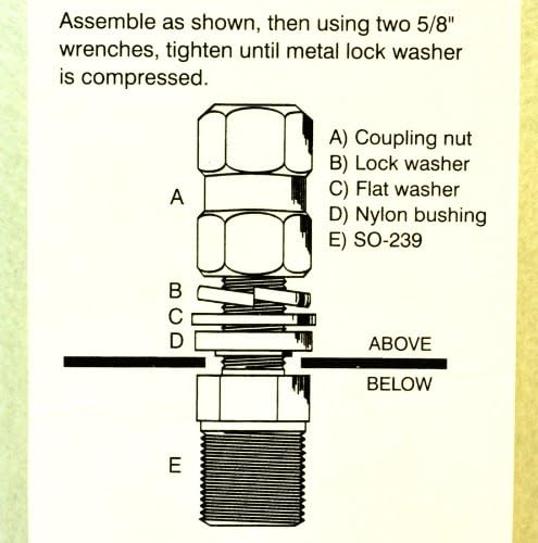 FIRESTIK K-4A CB RADIO ANTENNA HEAVY DUTY SO-239 STUD MOUNT (BULK)