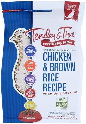 Tender & True Antibiotic-Free Chicken & Brown Rice Recipe Dog Food, 11 lb