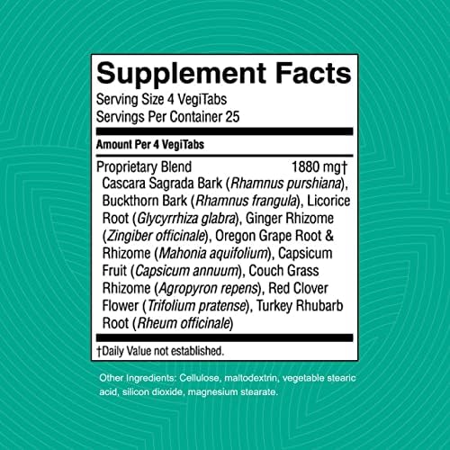 Nature's Sunshine Lower Bowel Stimulator - Helps Relieve Constipation - Cleanse & Detox Your Colon with Natural Herbal Ingredients - 25 Servings - 100 Vegitabs
