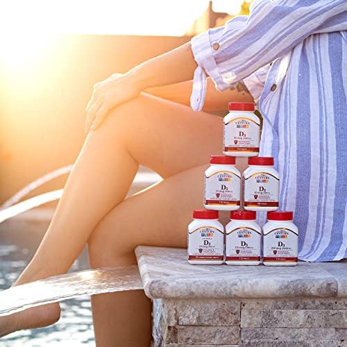21st Century Vitamin D3 5000 IU Tablets, High Potency, 110 Count | High-Potency Vitamin D3 5000 IU Tablets, Bone Health & Immune System Support, Helps with Calcium Absorption, Gluten Free