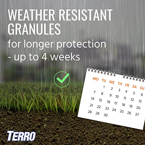 TERRO Perimeter Outdoor Ant Bait Plus, 2-Pack, 2 lb Shaker Canisters | Attracts and Kills Carpenter Ants, Roaches, Crickets, Earwigs, Silverfish, Slugs & Snails for Pest Control, 4-Week Protection