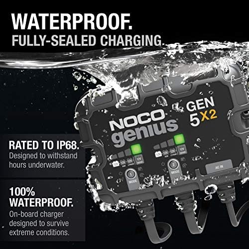 NOCO GEN5X2 12V 10A 2-Bank OnBoard Marine Battery Charger & Maintainer