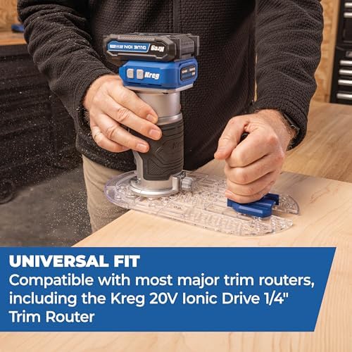 Kreg Trim Router Base Plate - Single Grip Handle for Accurate Routing