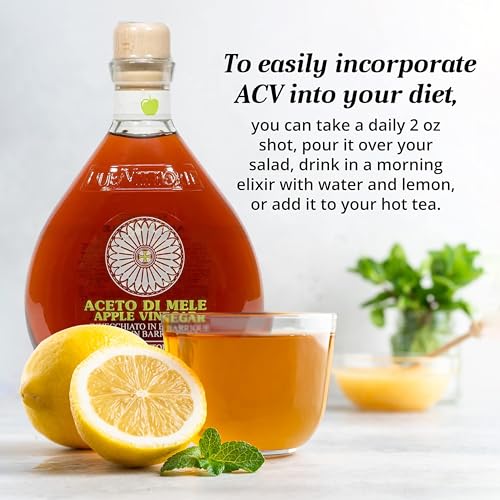 Due Vittorie Apple Vinegar - Easy to Drink Raw Apple Cider Vinegar Aged in Barrique Wine Barrels, Gourmet Vinegar for Cooking, Imported From Italy, All Natural - 16.9 fl oz / 500ml