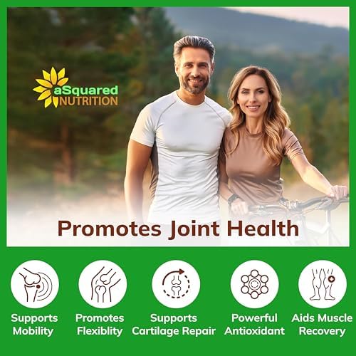 aSquared Nutrition Glucosamine Chondroitin Turmeric MSM Boswellia - 120 Capsules - Joint Support Supplement - Joint Support Relief Pills for Health