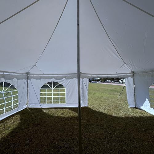 DELTA 40x20 PVC Pole Tent Outdoor Party Canopy with Free Bags,Fire Retardant