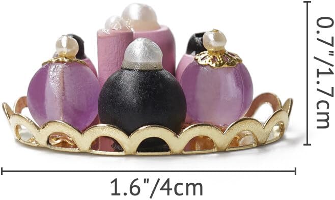 Odoria 1/12 Miniature Perfume Tray Dollhouse Decoration Accessories, Pink