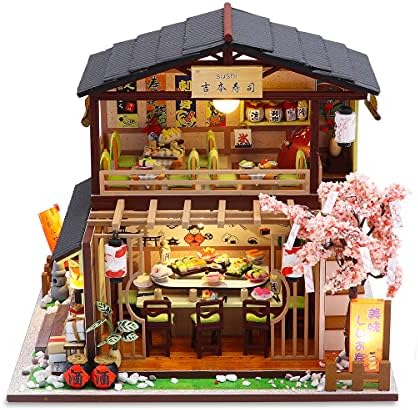 GuDoQi DIY Miniature Dollhouse Kit, Miniature House Kit 1:24 Scale, Tiny House kit with Music and Furniture Kit, Great Gift for Birthday Christmas
