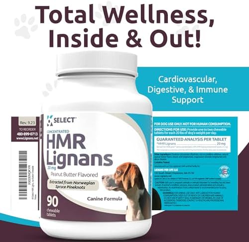 HMR Lignans for Dogs - Enhancer for Overall Wellness, Immune Support for Dogs - Norway Spruce Extract Holistic Dog Health - Digestion
